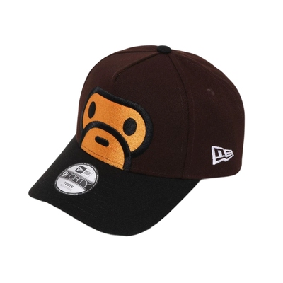 BAPE X NEW ERA联名配饰BABY MILO卡通小猴刺绣棒球帽901803Q