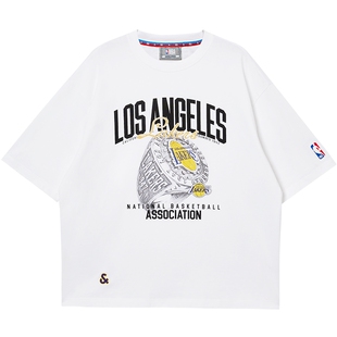 杰克琼斯春季男装T恤NBA联名纯棉运动短袖225301049