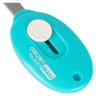 得力美工刀迷你小号开箱器拆快递包裹神器撕单包装专用小刀办公