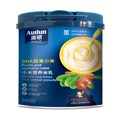 澳顿225克铁锌钙dha领易消化米乳