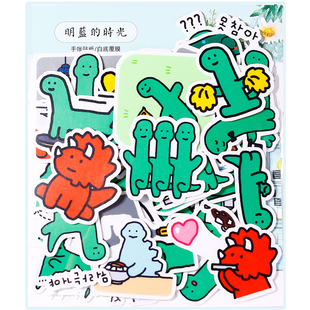 可爱卡通恐龙贴纸包手帐儿童日记本装饰贴画可爱动物防水贴纸
