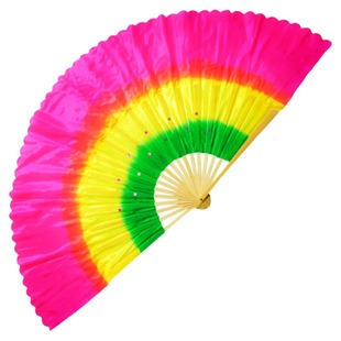 扇子舞蹈扇跳舞表演道具儿童扭秧歌专用双面广场舞一对左右手加长