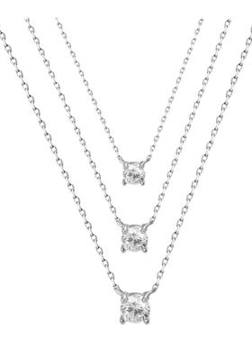 回馈！爆闪！s925纯银不掉色 露丝同款 鼻屎钻项链 四爪单钻锆石