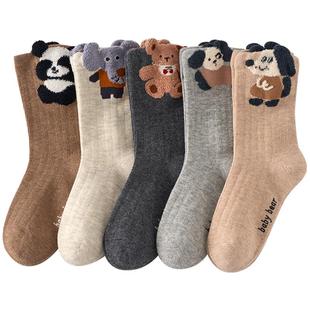 男童袜子秋季中筒袜儿童春秋新疆长绒棉高筒袜男孩秋冬宝宝全棉袜