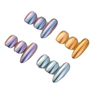 网红款超亮电镀丝绸仙女月光粉透亮极光粉银色镜面魔镜粉指甲油胶