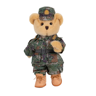 bears'home熊之家迷彩熊军人兵哥哥小熊公仔退役礼物形象专属定制