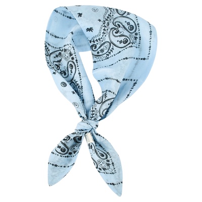 100%苎麻小领花卉三角丝巾