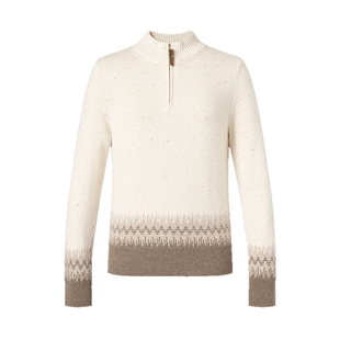 【羊毛羊绒】ELSEWHERE珂思商场同款半高领拉链针织衫2025冬新款