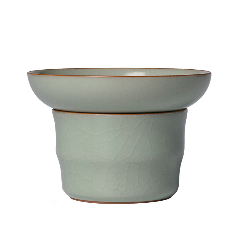 仿宋大师汝窑茶漏组..