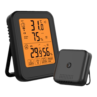 新款电子无线传输室内外温湿度计防水智能触屏磁吸背光温度记录仪