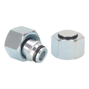 卡套式H型24°锥内丝堵头9C14/16/18轻型9D重型内螺纹碳钢堵帽