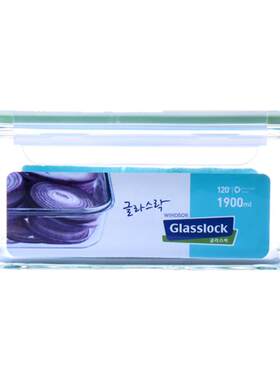 Glasslock韩国进口大号大容量耐热钢化玻璃密封饭盒长方形保鲜盒