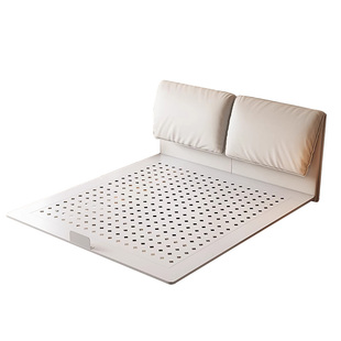 红晟碳素钢悬浮床架大象耳朵铁艺床2米x2米2现代轻奢高级感主卧床