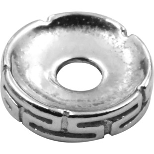 纯银隔片藏式佛珠手串diy隔珠小金刚菩提文玩配饰配件实心垫片925