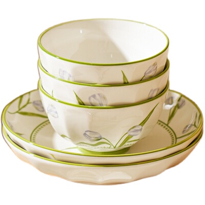 舍里安心釉下彩陶瓷米饭碗