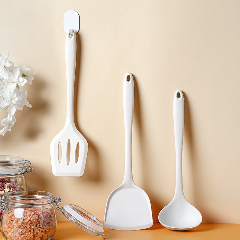 现货硅胶厨具套装汤勺锅铲一体式硅胶铲全厨房用具包家庭勺烹饪