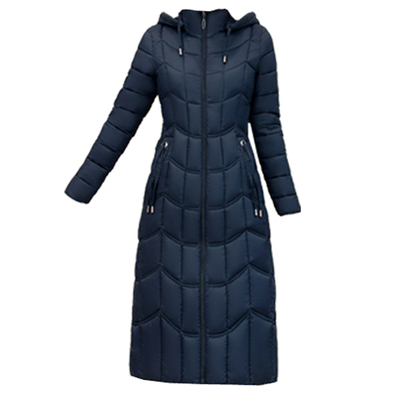 轻薄款羽绒过膝修身棉服妈妈装