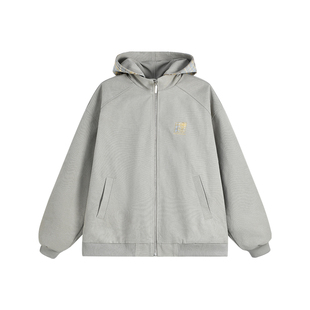 MANYSTON美式拉链开衫夹克男生款春秋季青少年情侣装国潮连帽外套