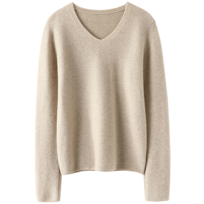 启超高端100%纯山羊绒衫