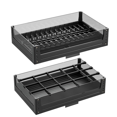 航艇铝合金双层抽屉式厨房拉篮