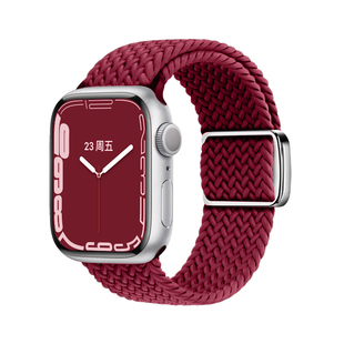 适用applewatch9表带创意iwatchs10手表带s10编织磁吸苹果s11腕表8/7/6腕带女生s9s8s7小众iwatchse女款