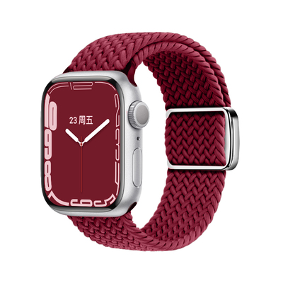 iwatchs10编织磁吸表带显白酒红