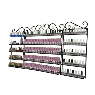 包邮美甲店展示架壁挂指甲油架子甲油胶置物架口红化妆品铁艺烟架