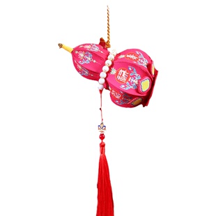 成品红葫芦灯笼中国风福禄寿喜福禄斜挎包手提发光手工艺花灯宫灯