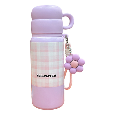 高颜值女生保温杯带盖可泡茶