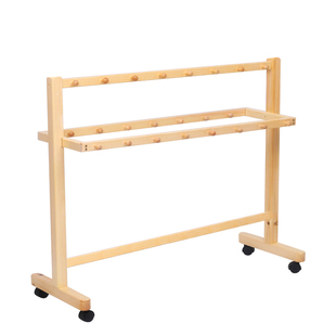 幼儿园樟子松毛巾架原木毛巾架儿童实木毛巾架木制移动毛巾架