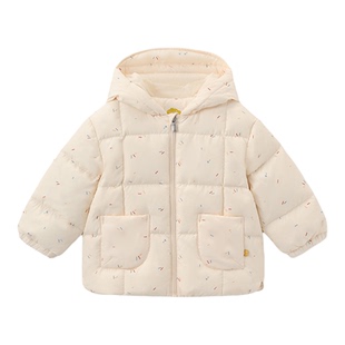 moimoln小云朵2025年童装冬季新款儿童连帽羽绒服男童保暖外套