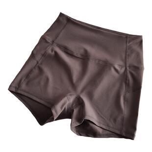 不卷边提臀瑜伽短裤女蜜桃高腰紧身弹力跑步运动三分裤泳裤健身裤