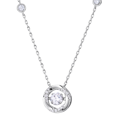 卡蒂罗心动光芒项链纯银轻奢小众