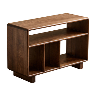 yamoo北美黑胡桃木角几北欧简约实木沙发边柜家用小户型客厅边几