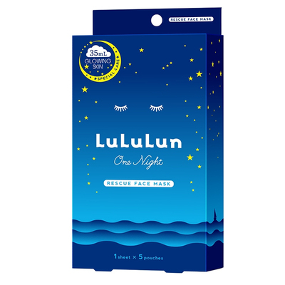LuLuLun日本夜间急救透明感深层补水修护皮肤屏障舒缓超保湿面膜