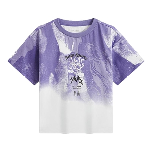 文曲T安踏儿童T恤男童潮流短袖衫2026年夏季新款纯棉透气宽松短T