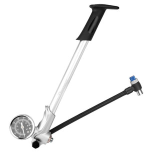 自行车前叉后胆避震器打气筒防漏气旋钮400PSI高压带气压表手持式
