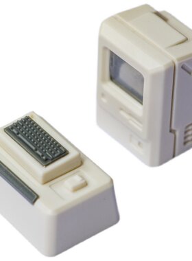 键帽馆 mac麦金塔造型复古个性透光键帽送礼80年代 机械键盘适用