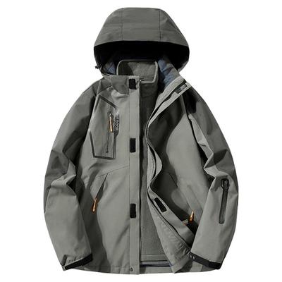 稻草人秋冬冲锋衣男三合一可拆卸防水防风两件套外套户外登山服女