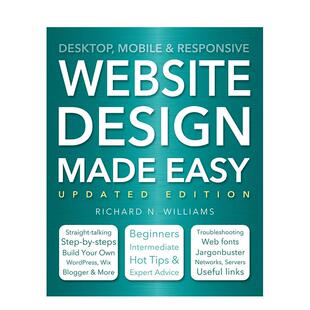 【现货】网站设计一本通 Website Design Made Easy 进口原版英文数字媒体设计艺术 善本图书
