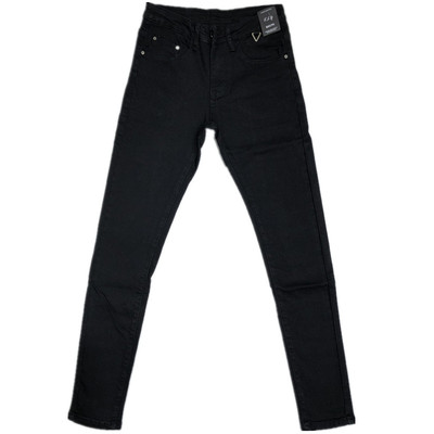 牛仔裤原创秋新纯黑显瘦百搭