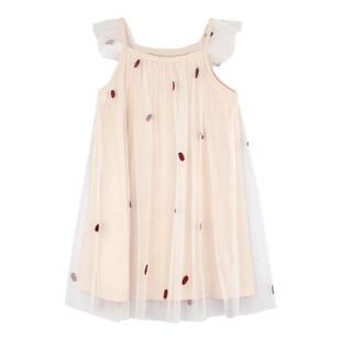 大耳象女童波点圆点飞袖纱裙夏季新款儿童网纱连衣裙子