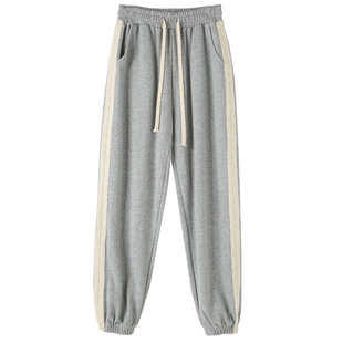 运动裤女夏季薄款宽松束脚卫裤2026新款显瘦直筒夏天透气休闲裤子