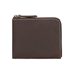 工厂捡漏 孤品特价清仓 头层牛皮钱包黑色短款长款真皮钱夹男女