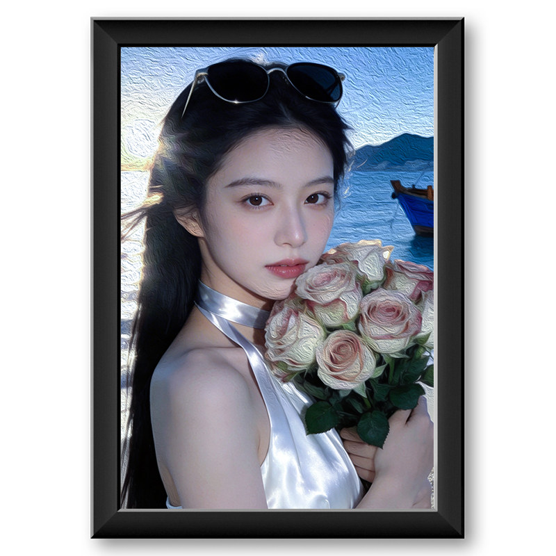 教师节礼物DIY数字油画定制人像