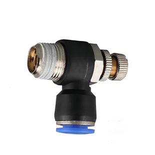 气动快速SL6-01白色节流阀SL8-02插管接头可调SL4-M5/10-03/12-04