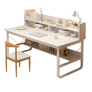 书桌学生家用书架书柜一体电脑桌初中生学习写字桌卧室办公用桌子