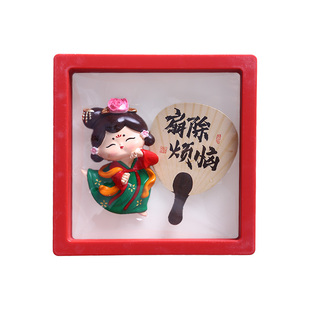 洛阳特色牡丹花仕女冰箱贴博物馆文创纪念品河南旅游特产伴手礼物