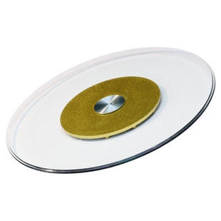 餐桌转盘钢化玻璃饭店大圆桌玻璃转盘底座圆台面旋转桌面转盘家用