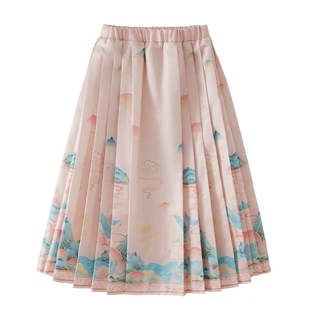 马面裙女童2026新款大童冬季半身裙汉服小女孩冬装裙子儿童唐装女